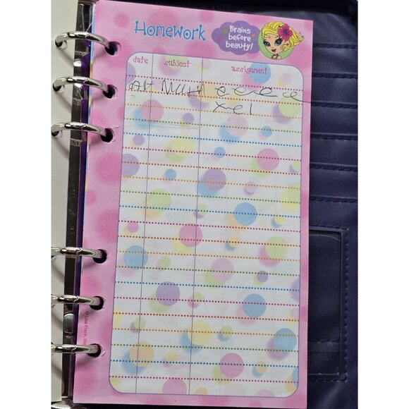 Vintage Lisa Frank Denim Full Zip Planner Wallet Purse Agenda Bag 20cm×13cm - Picture 9 of 16